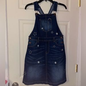 Girls denim overall dress XXL